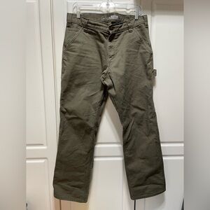 Carhartt Pants Mens 33x30 Green Rugged Flex Relaxed Fit Duck Carpenter BN3219